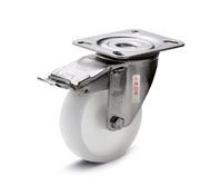 RE.F8-SST-N-Ruote monolitiche con supporto in acciaio INOX